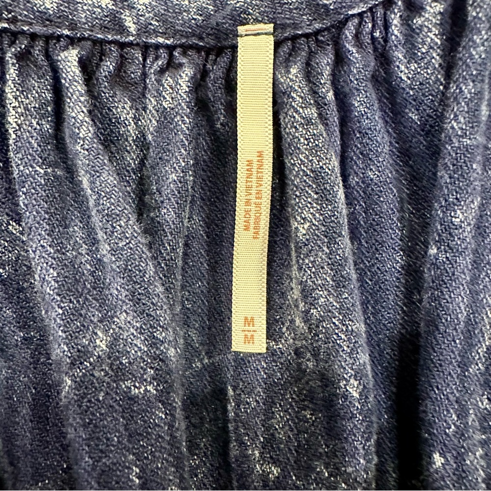 Free People Convertible Denim Mini Dress Size Medium - Picture 10 of 10